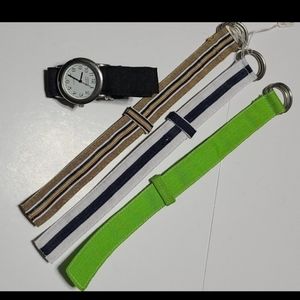 Vintage Geneva Limited Quartz Watch/4 Interchangeable Washable Bands